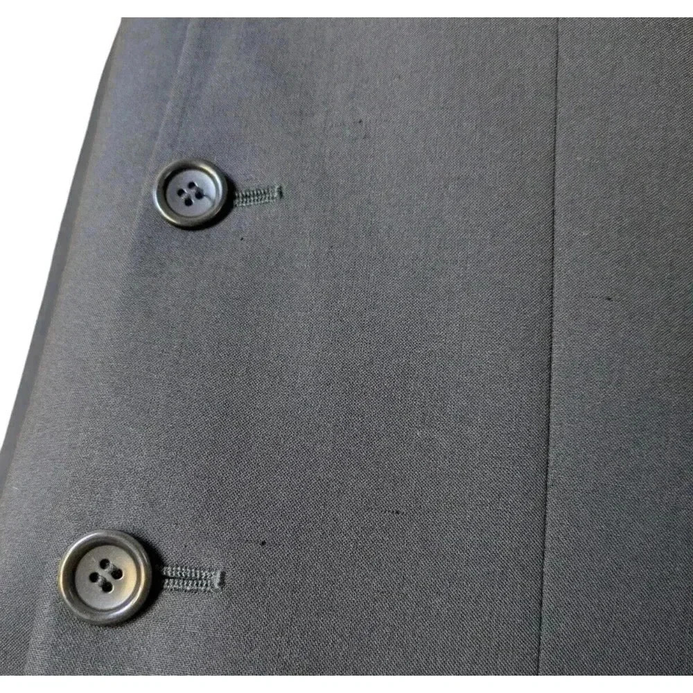 Armani Collezioni Black Wool Blend 3 Button Notch Blazer Size 36R Made In Italy - Picture 9 of 12